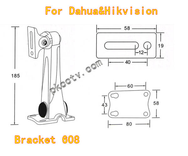 Bracket-PKBRC608 is compatible for Dahua and Hikvision cameras